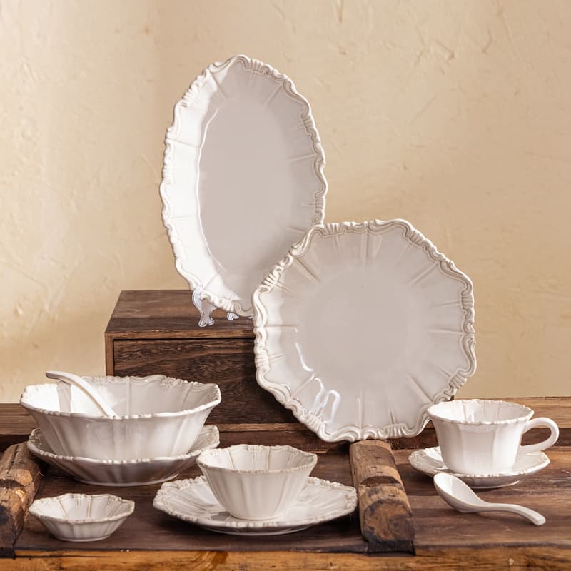 Neo-Classical Creative Series Bowl and Dish Set, Kiln-Transformed Simple Home Ceramic Underglaze Rice Bowls, Manufacturer Wholesale
