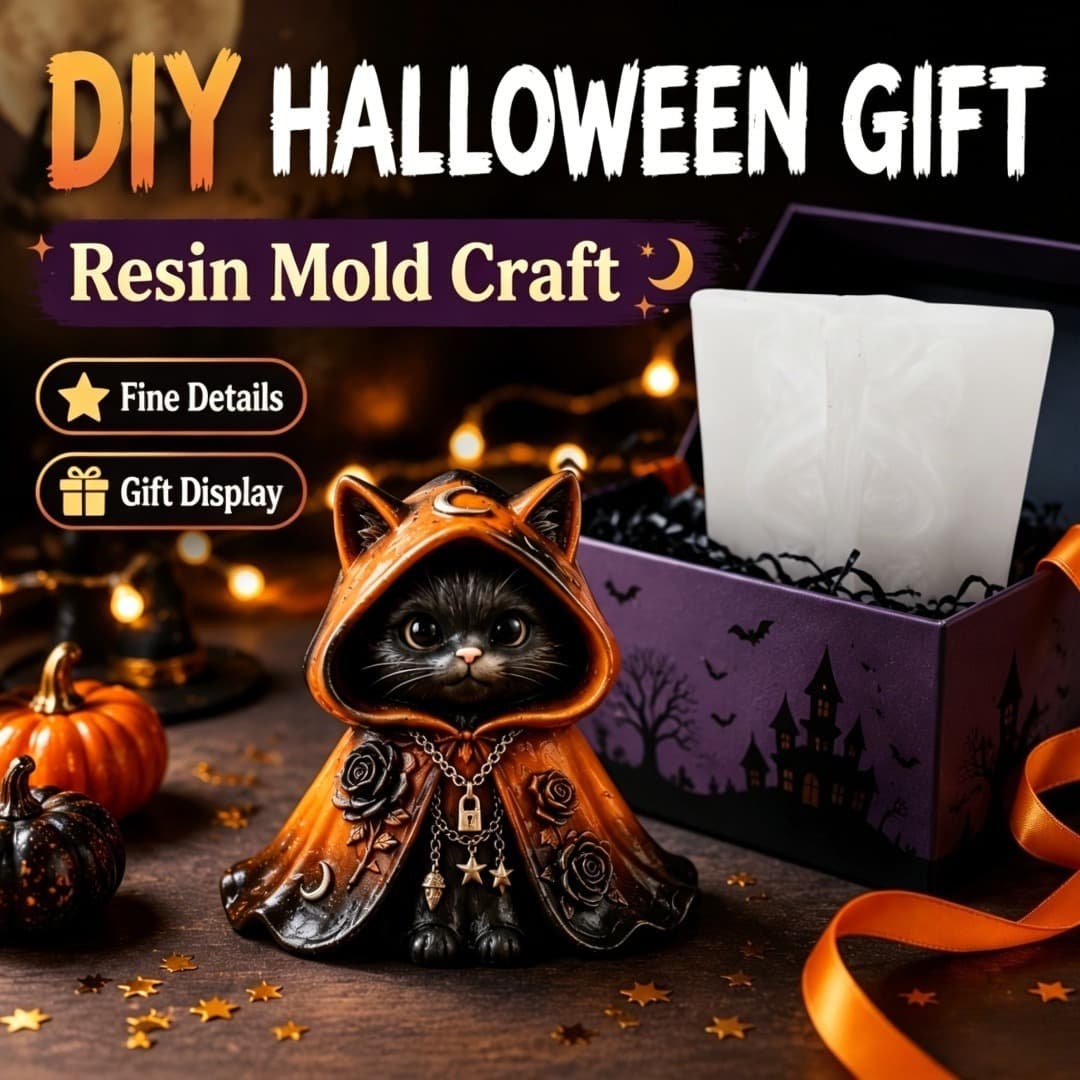 3D Star Moon Rose Wizard Cat Silicone Mold Holiday Scented Candle Holder Resin Plaster Handmade Shape Mold