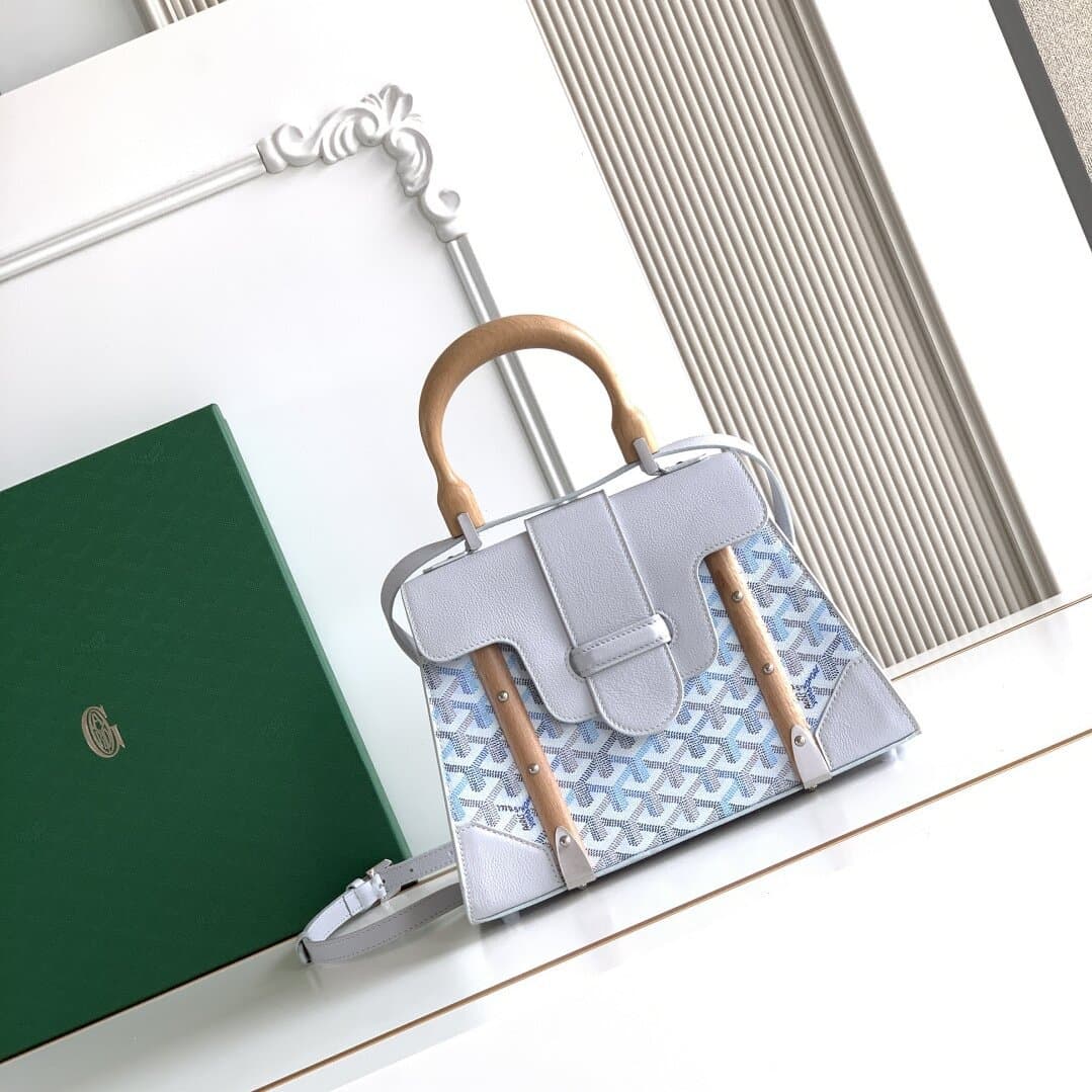 Cross-border Saigon bag unisex one-shoulder wooden handle handbag flip rivet crossbody bag niche design fashion