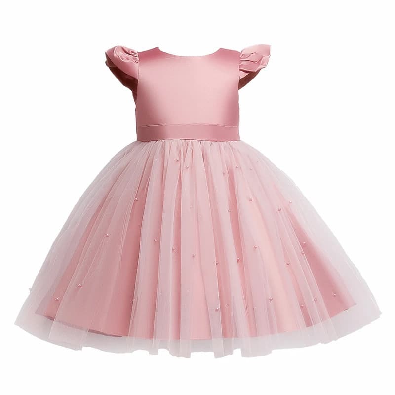 European and American Cross-Border Girls' Tulle Dress, Little Girl Performance Puffy Dress, Flower Girl Wedding Dress, Princess Gown
