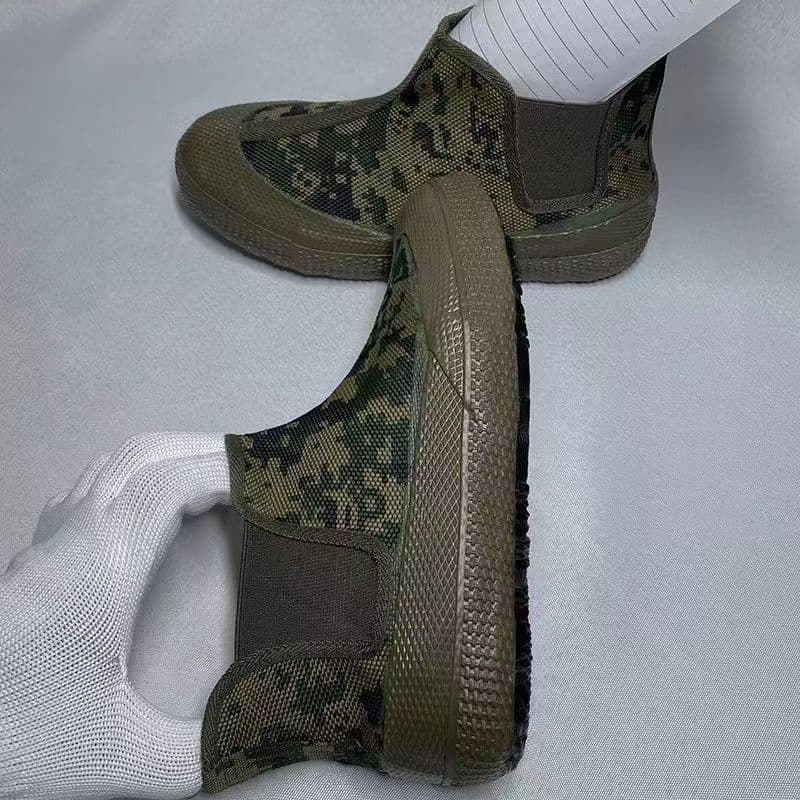 Slip-On No Lace Liberation Shoes Work Safety Training Shoes Wear-Resistant Soft Sole Construction Men's Training Cloth Shoes Women's Rubber Shoes