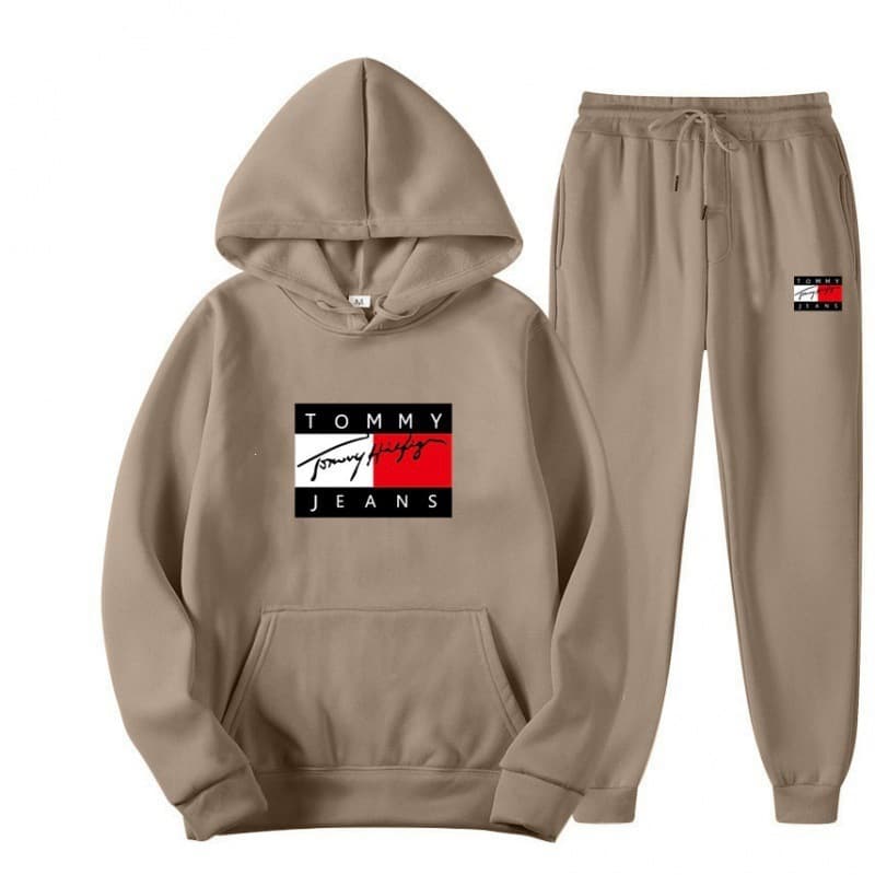 Spring and Autumn Sports Suit Trend Suit Men's Casual Sportswear Hooded Sweatshirt Men's and Women's Running Sportswear Suit