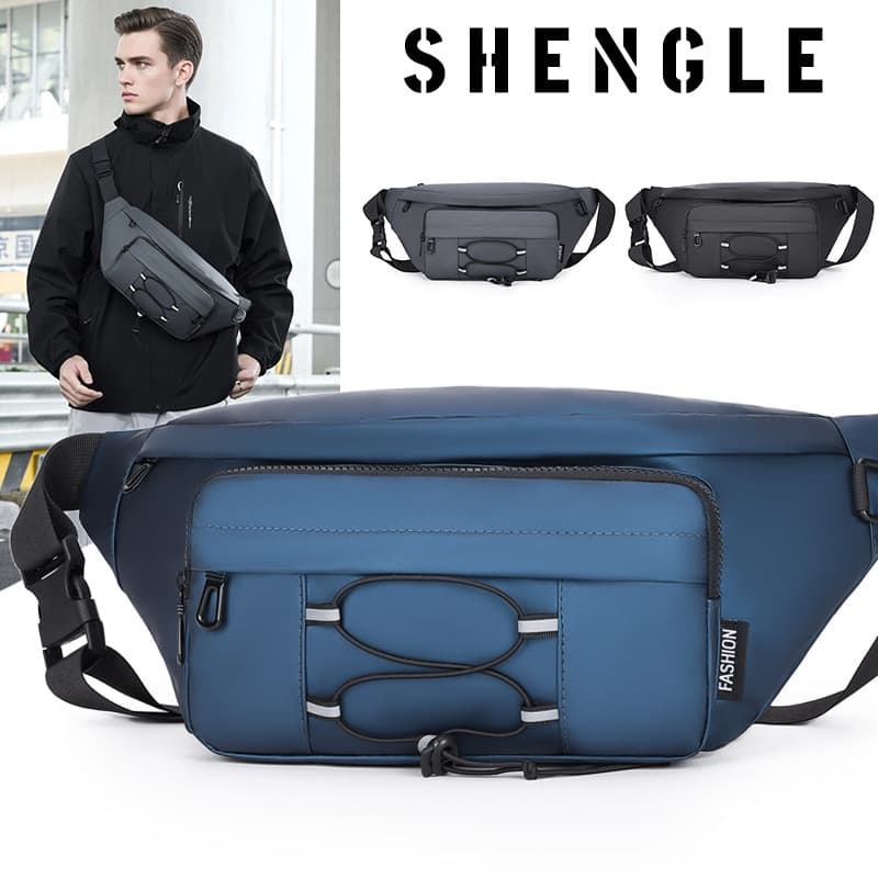 Chest bag men's outdoor sports high-end crossbody bag men's small trendy brand waterproof small shoulder bag men's commuter bag
