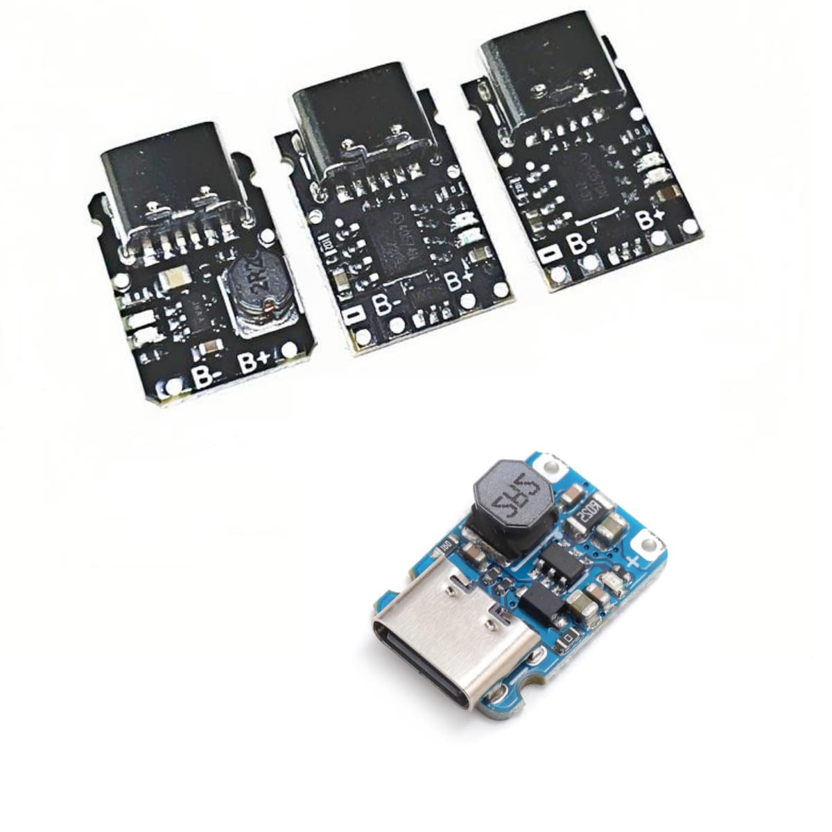 5V Charge and Discharge Integrated Module for 3.7V 4.2V 18650 Lithium Battery with Boost Power Board Protection and Type-C