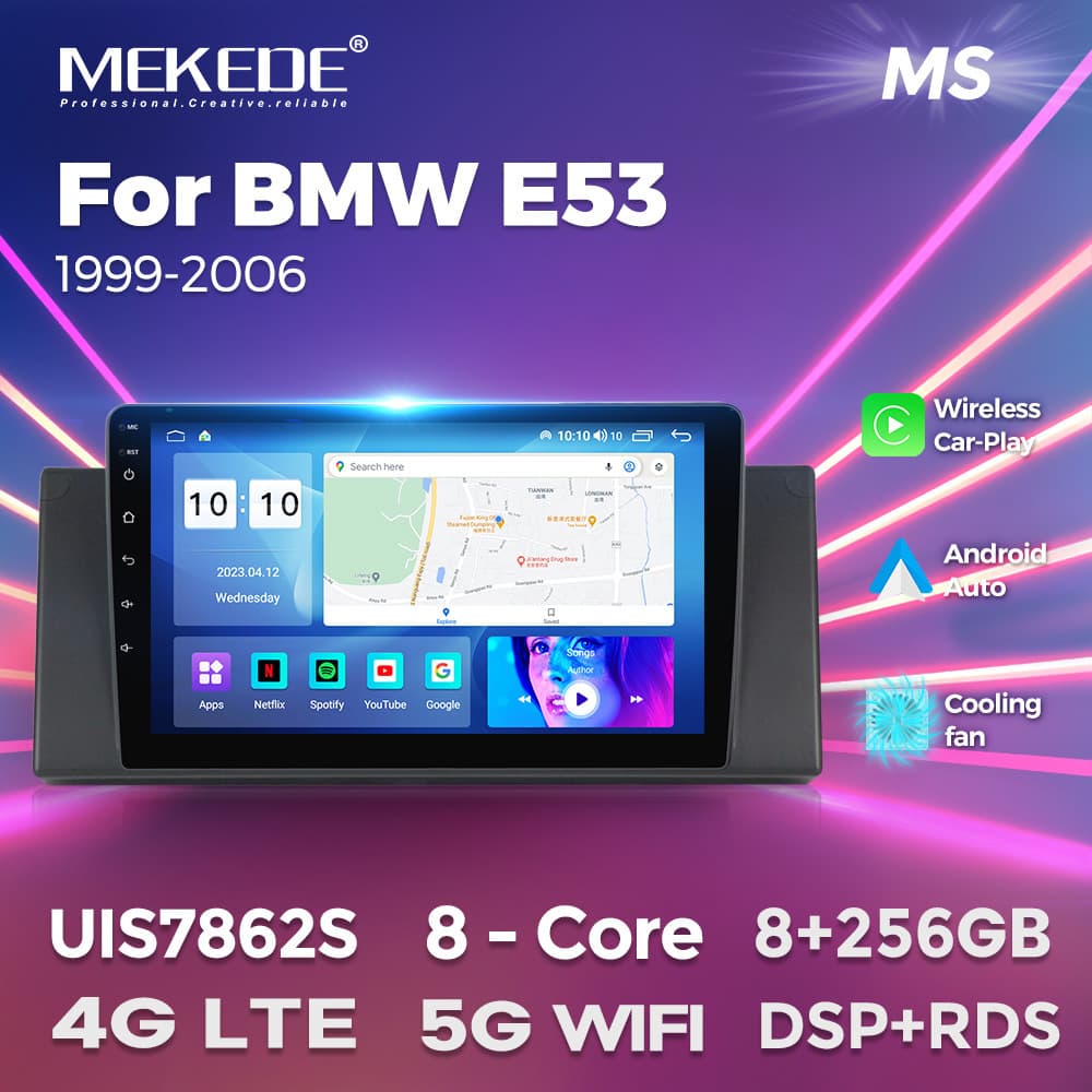 For BMW X5 E53 99-06 Android Large Screen Car Navigation Radio 256G