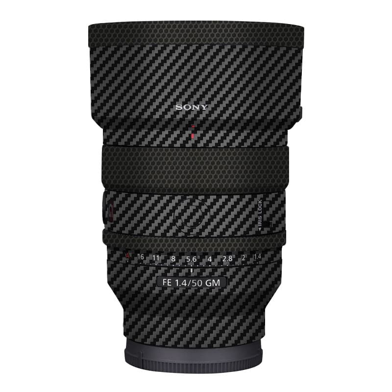 Compatible with Sony 50mm F1.4 GM protective film lens sticker, FE50 1.4 GM frosted carbon fiber 3M