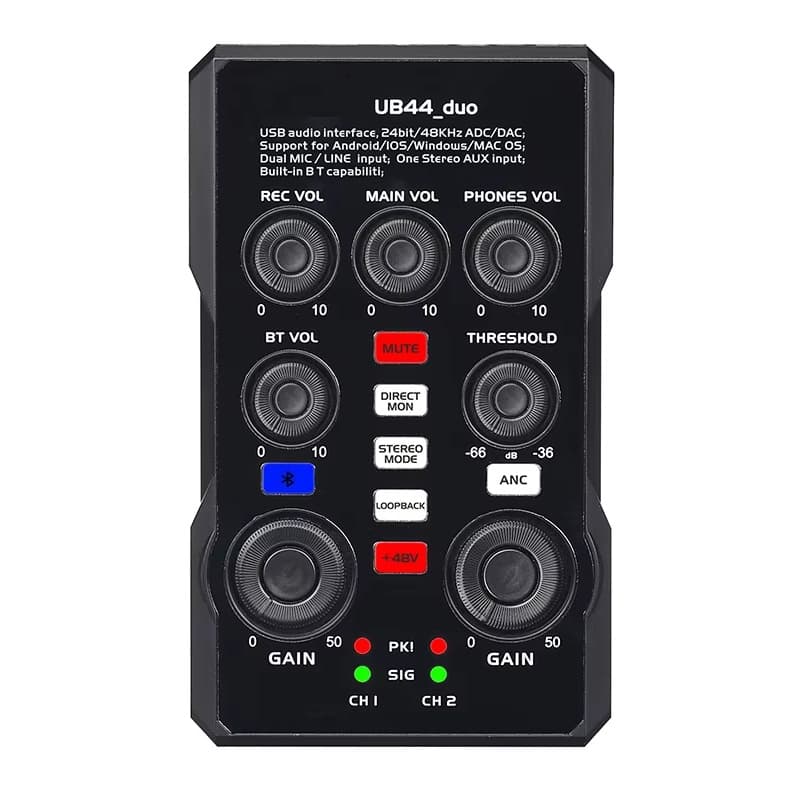Cross-border Supply for Singer-Streamer Professional Instrument External Sound Card, Computer Recording, Singing Live Equipment, Mobile Specific