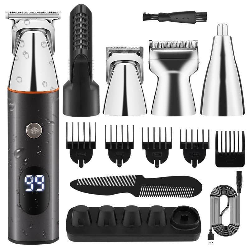 Russia OZON Hot Selling Hair Clipper Set for Men 5-in-1 Shaver Electric Trimmer Nose Hair Trimmer Fully Washable