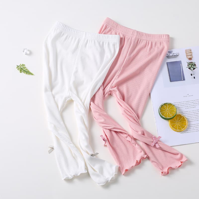 Girls' summer cropped trousers, modal cotton children's leggings, small and medium-sized children's fashionable outer trousers, baby girl's trousers