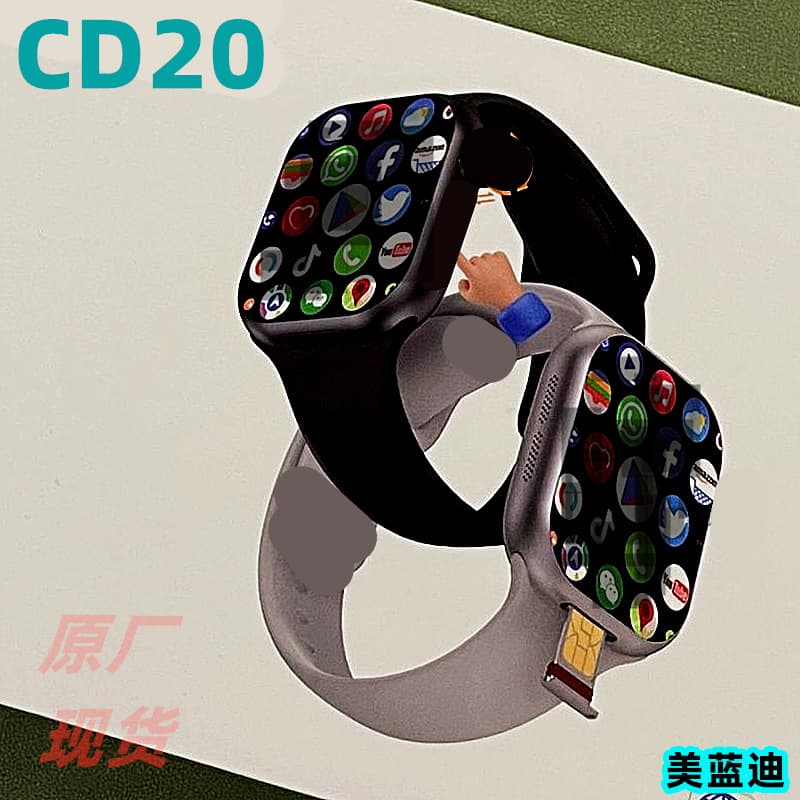 Super Smart Watch Cd20 S10 Cellular Version with Sim Card Slot, 4G/Wifi, Android Touch Buttons, and Rotating Camera