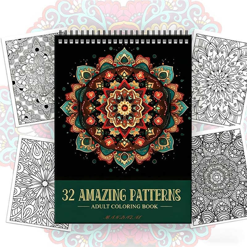 Cross-border Mandala Coloring Book for Adults Stress Relief A4 Creative Painting Book Art Therapy