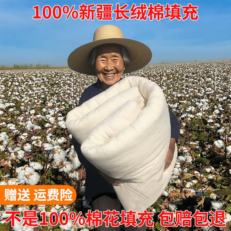 Xinjiang cotton quilts, 100% cotton-filled quilts, quilt cores for all seasons, handcrafted cotton wadding quilts