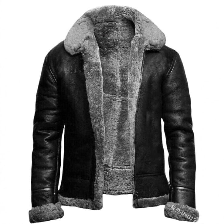 2022 Autumn/Winter Independent Shop Cross-Border Men's Faux Fur Shearling Long-Sleeved Coat, Style 6531 (Regular)