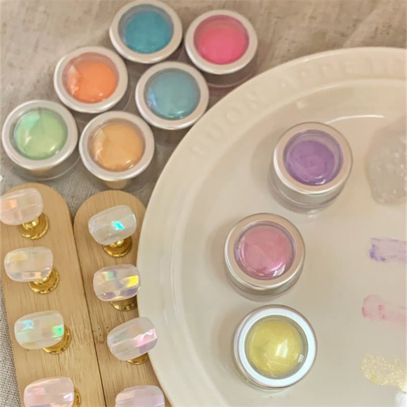 Fanjing Nail Art Fantasy Fairytale Aurora Powder Delicate Polarized Fairy Powder Handmade DIY Aurora Powder Wearable Nail Accessories