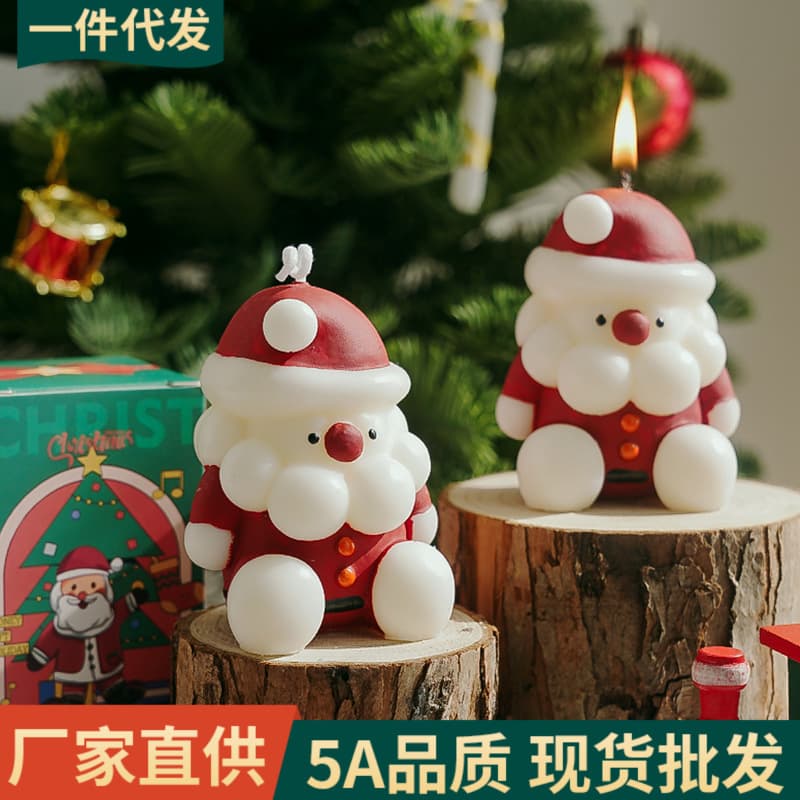 Christmas scented candle gift handmade atmosphere fragrance candle cross-border Santa Claus candle festival