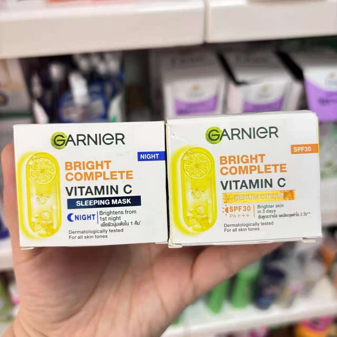 New packaging~Thailand Garnier Bright Multi-effect Good Morning Brightening Day Cream Hydrating Cream 50ml
