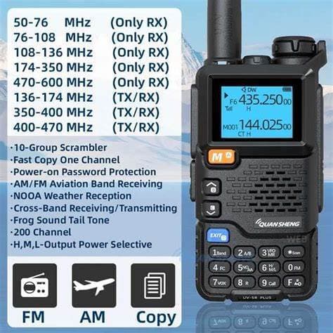 Hot-selling Quansheng K5 Two-Way Radio Dual Band Dual Display One-Key Frequency Match Outdoor Convoy Travel Walkie Talkie Wholesale