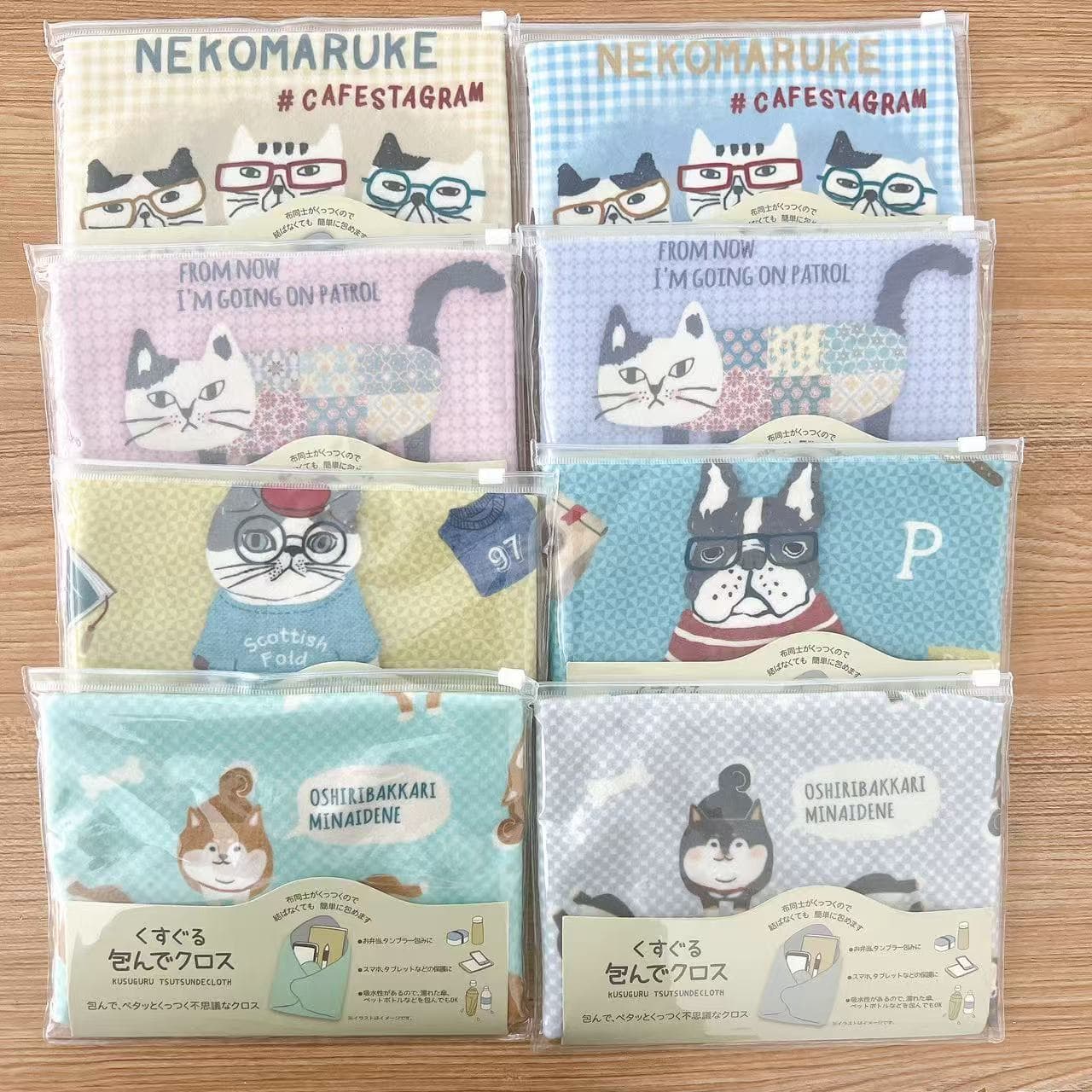 Japanese Kusuguru printed hundred-patch cloth SLR iPad lunch box pencil case umbrella storage cloth self-adhesive cloth 414