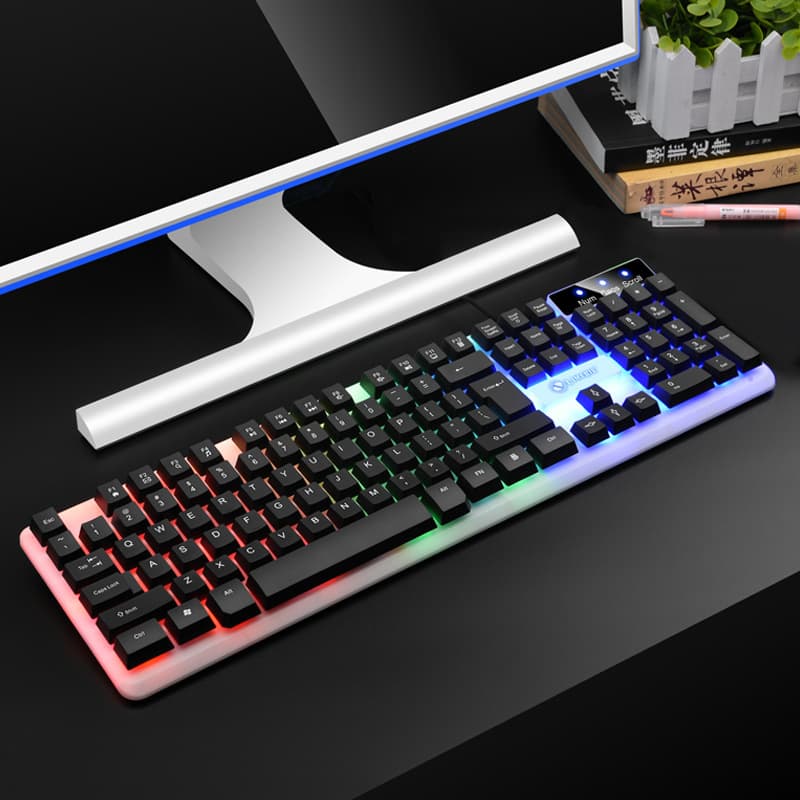 Limei TX35 Luminous Wired Keyboard Floating Mechanical Feel Home Gaming Computer Keyboard USB for Business Office