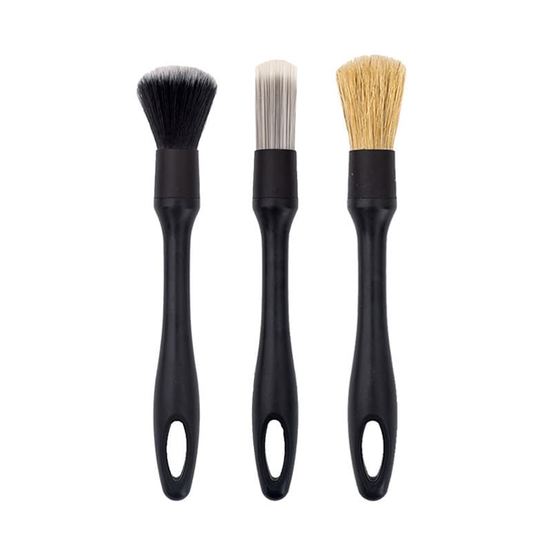 Car Cleaning Brush 3-Piece Set, Car Wash Tool Detail Gap Brush Tire Cleaning Brush