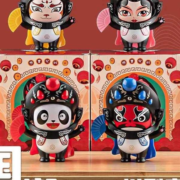 Authentic Face-changing Sichuan Opera Doll with Panda Design, National Trend Toy Souvenir