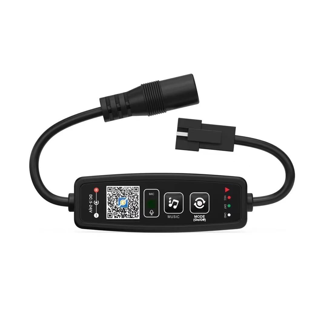 5V-24V RGB LED Strip Controller Bluetooth APP Control Multiple Chase/Music/Timer Custom Modes