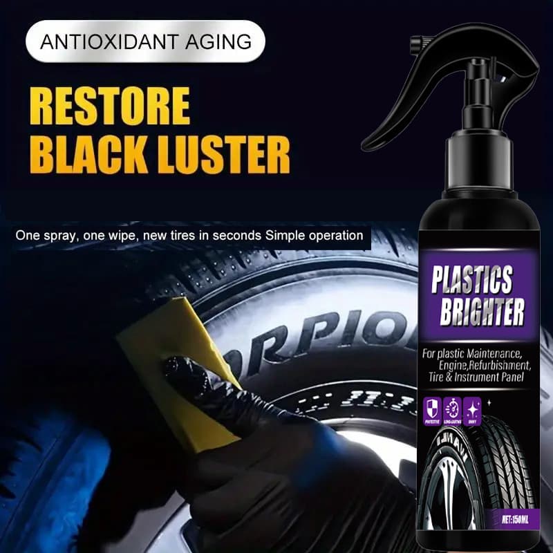 Cross-border Exclusive 150ml Car Tire Shine, Interior Leather Renewal Spray for Instant Stain Removal