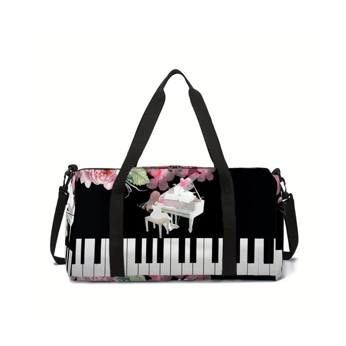 Piano keys color notes large capacity travel bag sports storage bag outdoor travel bag luggage bag cross-border