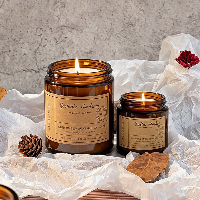 Cross-border Hot-selling Frosted Brown Cup Scented Candle Aromatherapy Essential Oil Smokeless Soy Wax High-end Gift Souvenir Aromatherapy Candle