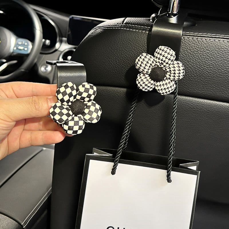 Car Hook, Multi-Functional Hidden Rear Seat Back Hook for Car Interior, Cute Car Decoration Accessories for Women