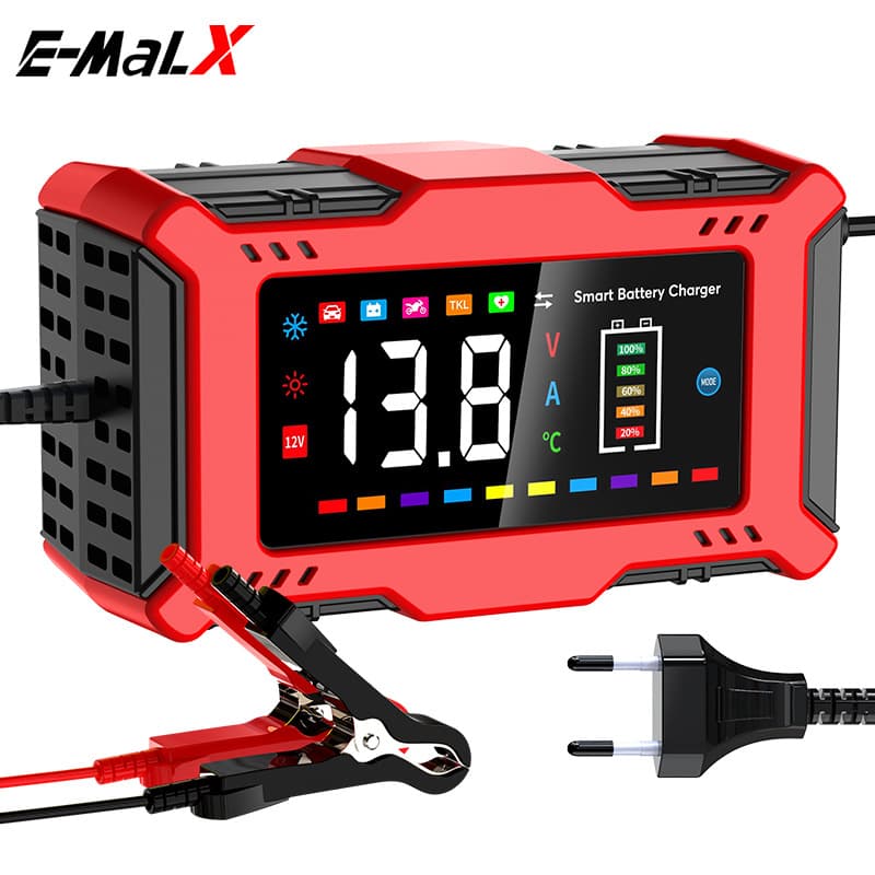 12V6A Charger LiFePO4 14.6V Car Battery Charger Smart Pulse Battery Charger 12V