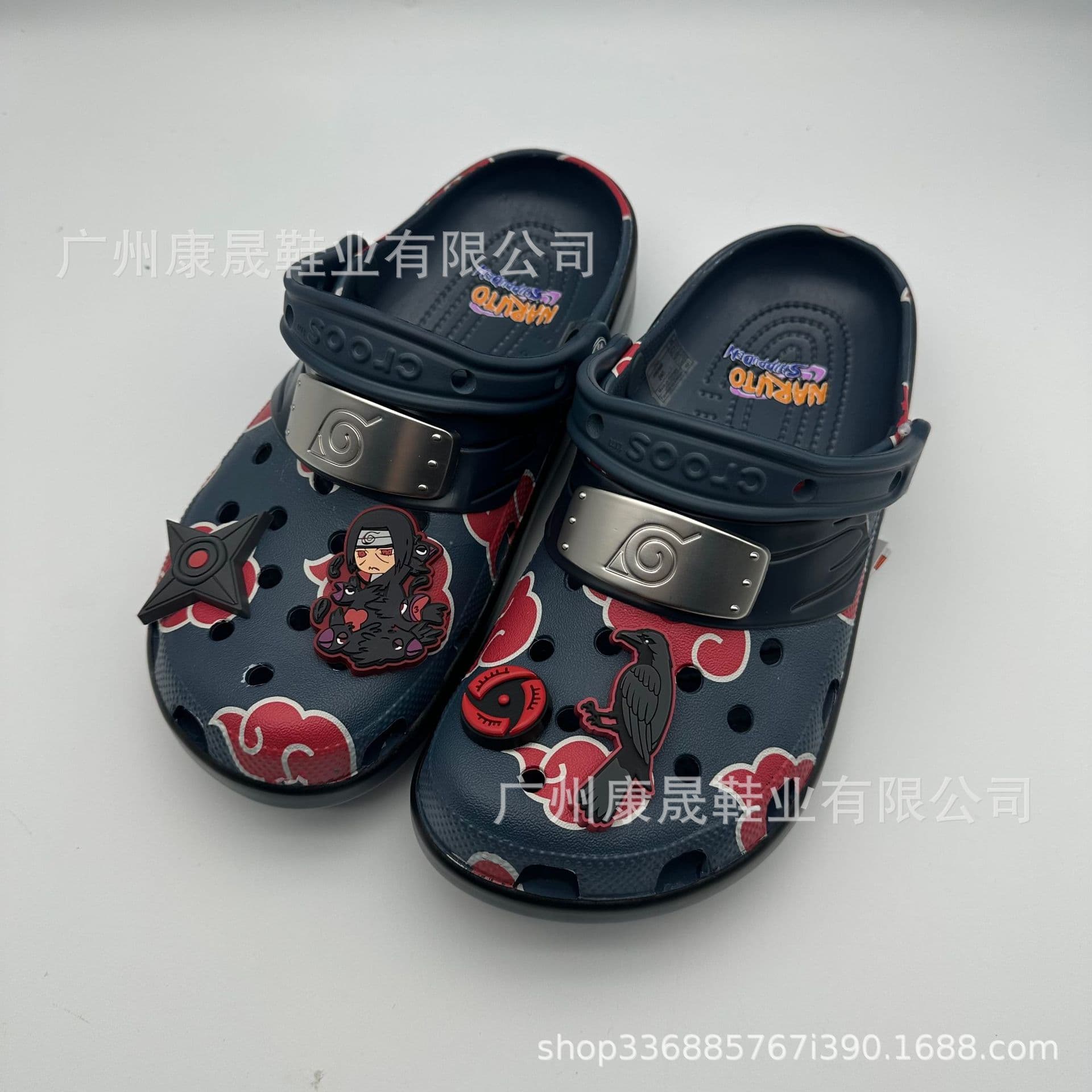 Croos New Yuzhibo - Itachi Naruto Summer Sandals Anime Cartoon Crocs Soft Sole Outdoor Sandals Wholesale