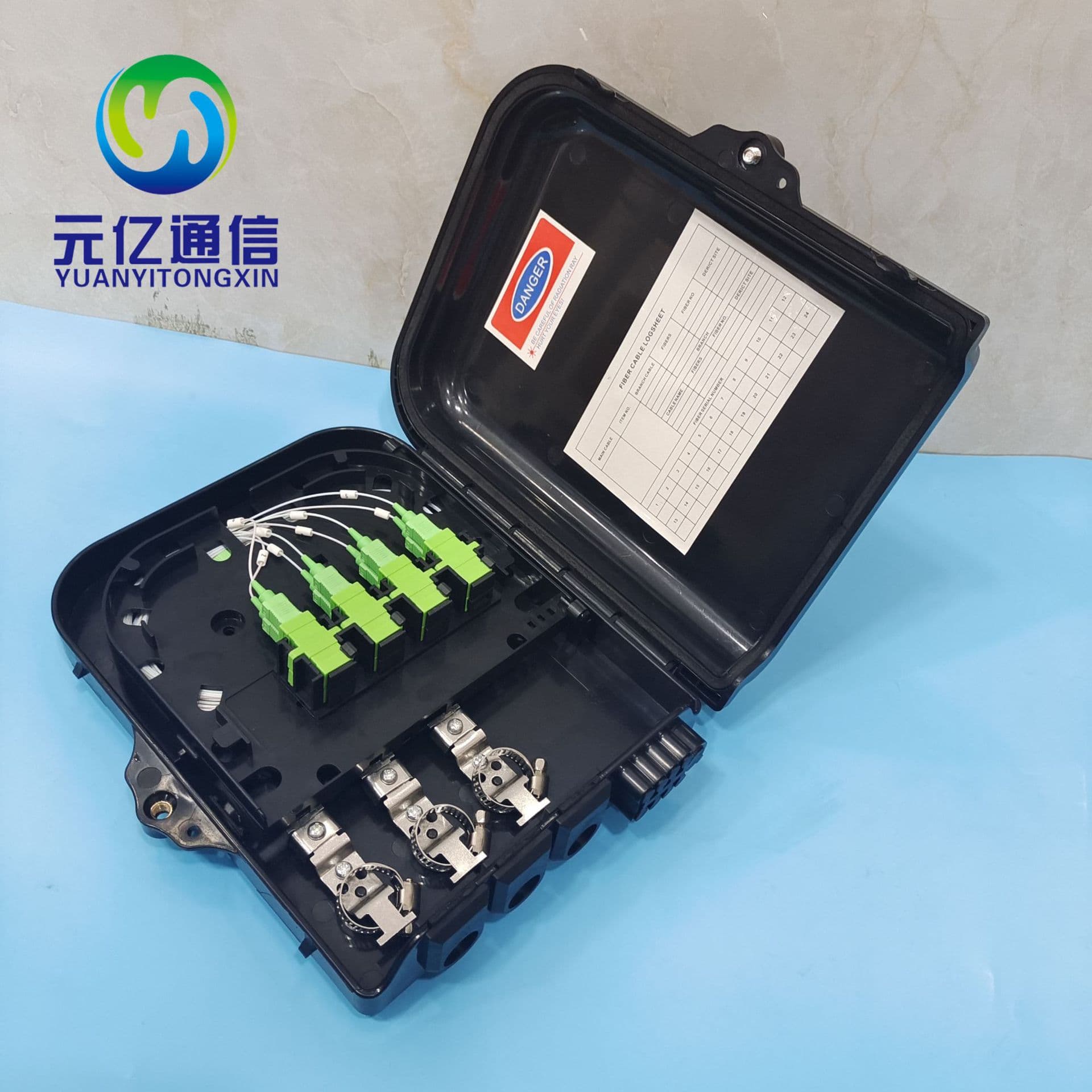 FDB Fiber Distribution Box 1:8 Splitter Box 8-Core Terminal Box Indoor/Outdoor Waterproof ABS Cable Enclosure