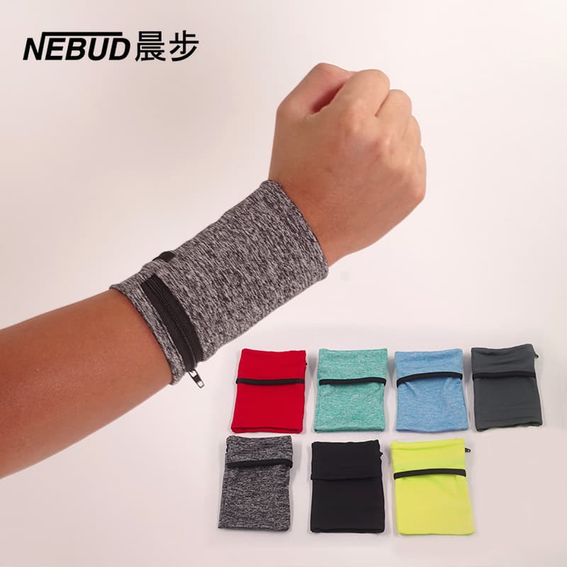 In Stock Multi-color Outdoor Sports Elastic Wrist Wallet, Close-fitting Running Storage Arm Pouch, Anti-theft Key Card Holder
