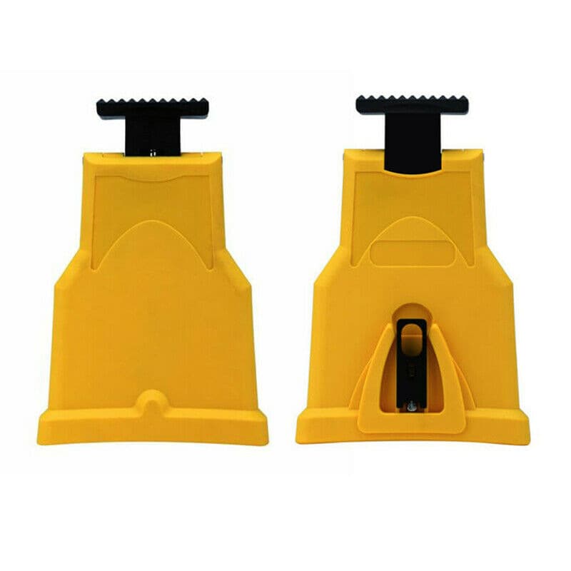 Yellow Chainsaw Sharpener with Sharpening Stone Portable Grinder Woodworking Garden Tool