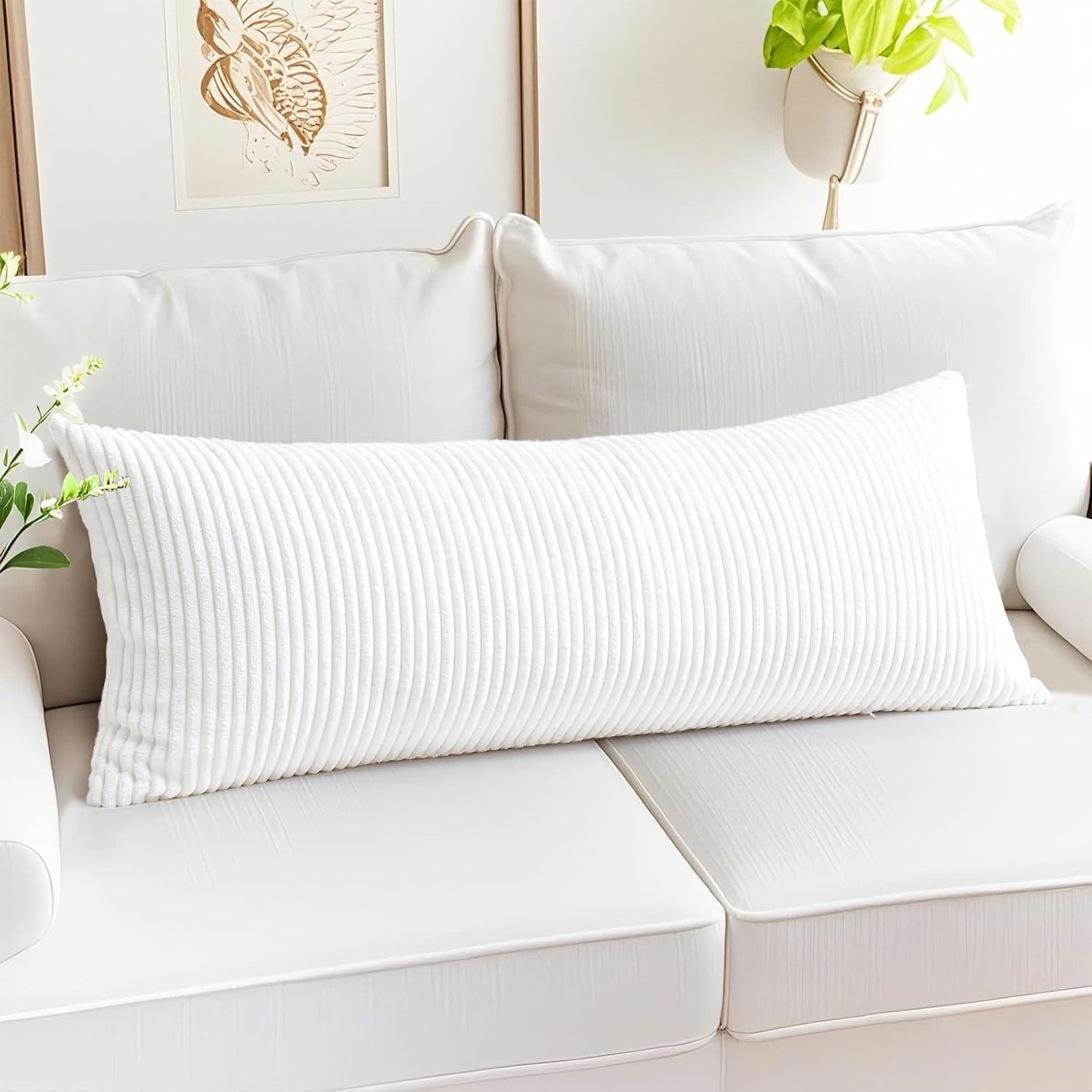 Cross-border Amazon Striped Corduroy Home Large Body Pillow CORDUROY BODY PILLOW