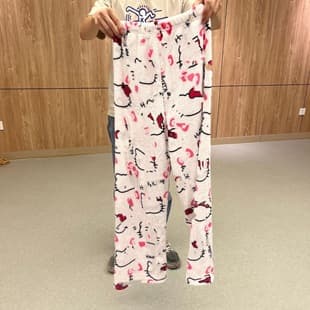 Cross-Border Halloween Fleece-Lined Sleep Pants for Women, Casual Home Lounge Pants, Autumn/Winter Loose Flannel Pajama Pants, Suitable for Outdoor Wear