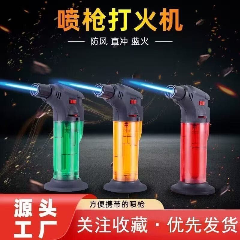 Moxibustion windproof lighter, cigar lighting, moxa stick, outdoor barbecue baking spray gun, inflatable lighter manufacturer wholesale