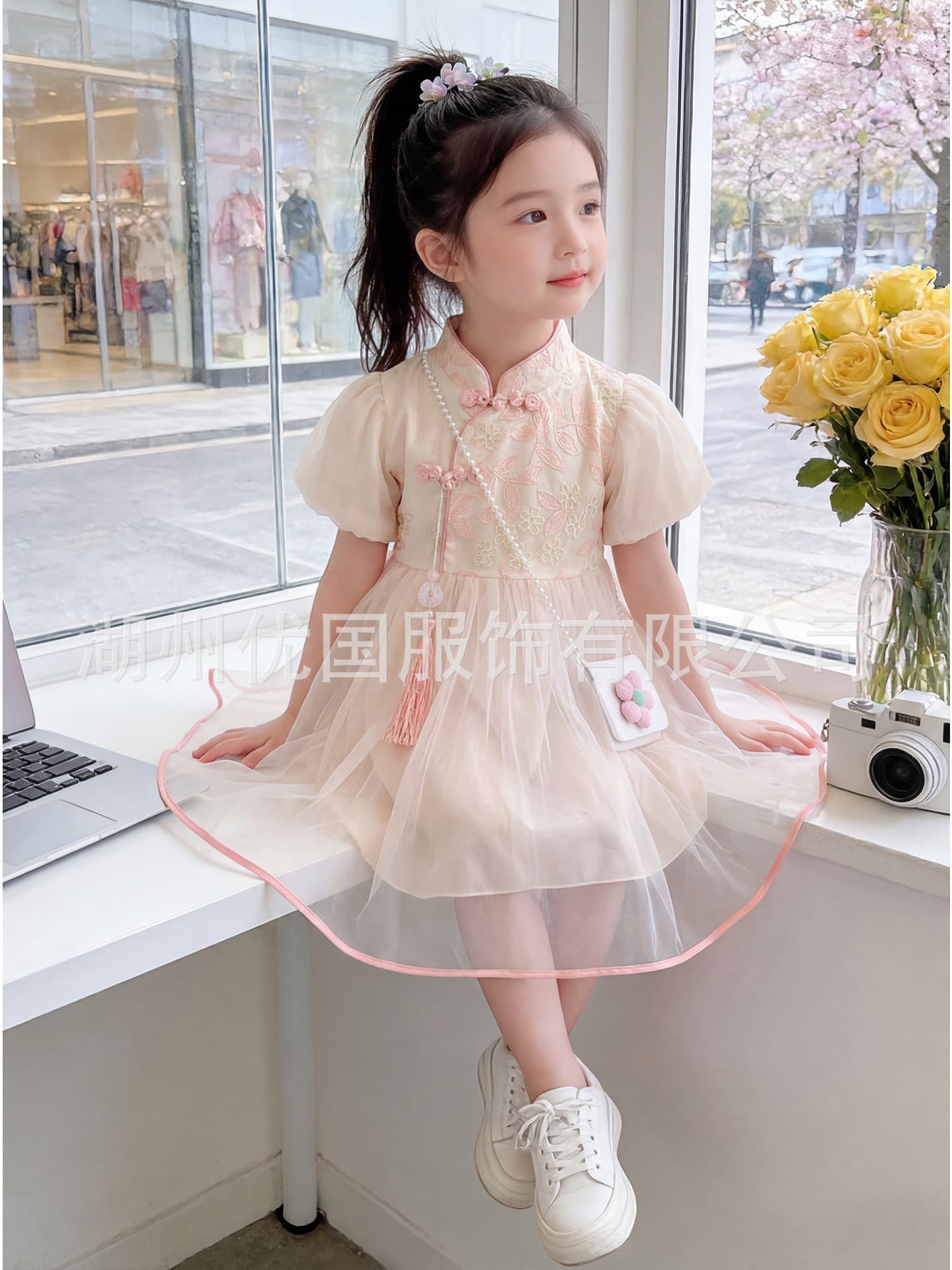 Girls' Chinese-Style Summer Dress 2026 New Children's Cheongsam Princess Dress Little Kid New Chinese-Style Hanfu