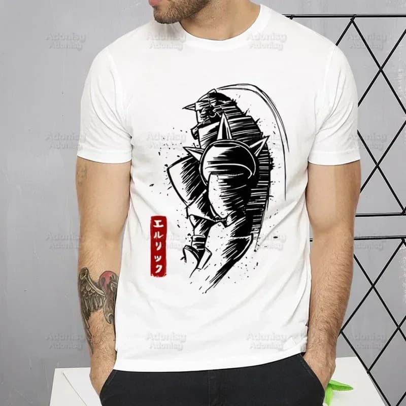 【Cross-border EU Size】Fullmetal Alchemist T-Shirt Harajuku Alphonse El
