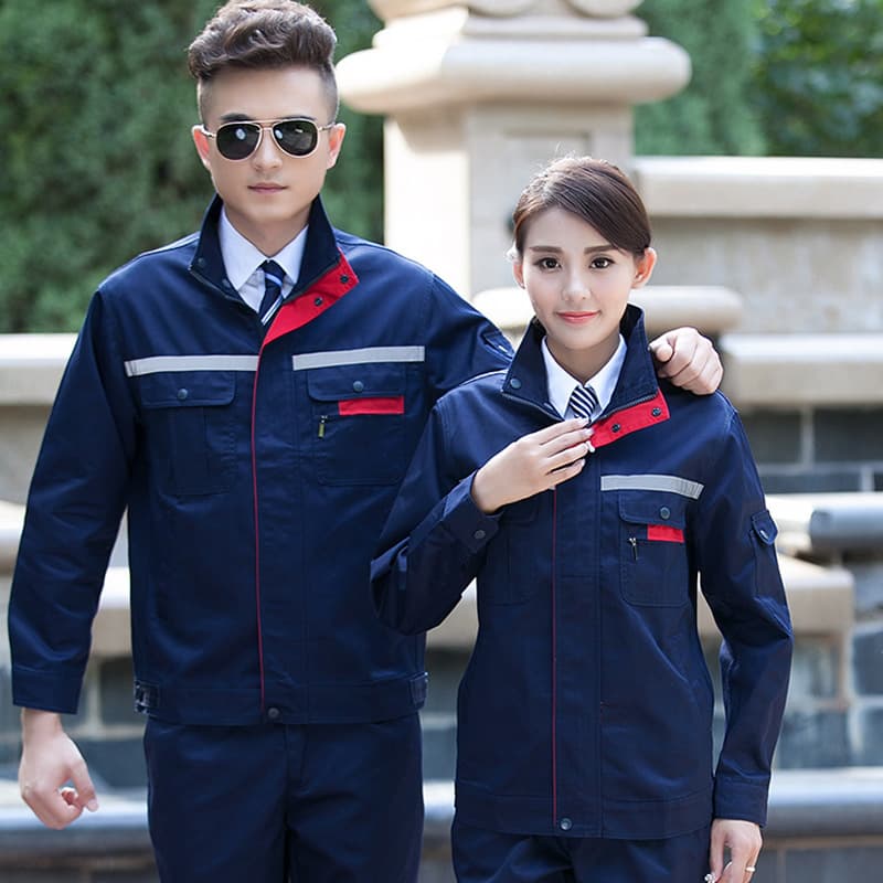 Thickened Workwear Men's Printed Suit Spring Autumn Winter Printed Construction Site Auto Repair Labor Protection Clothing Workshop Factory Top Work Uniform