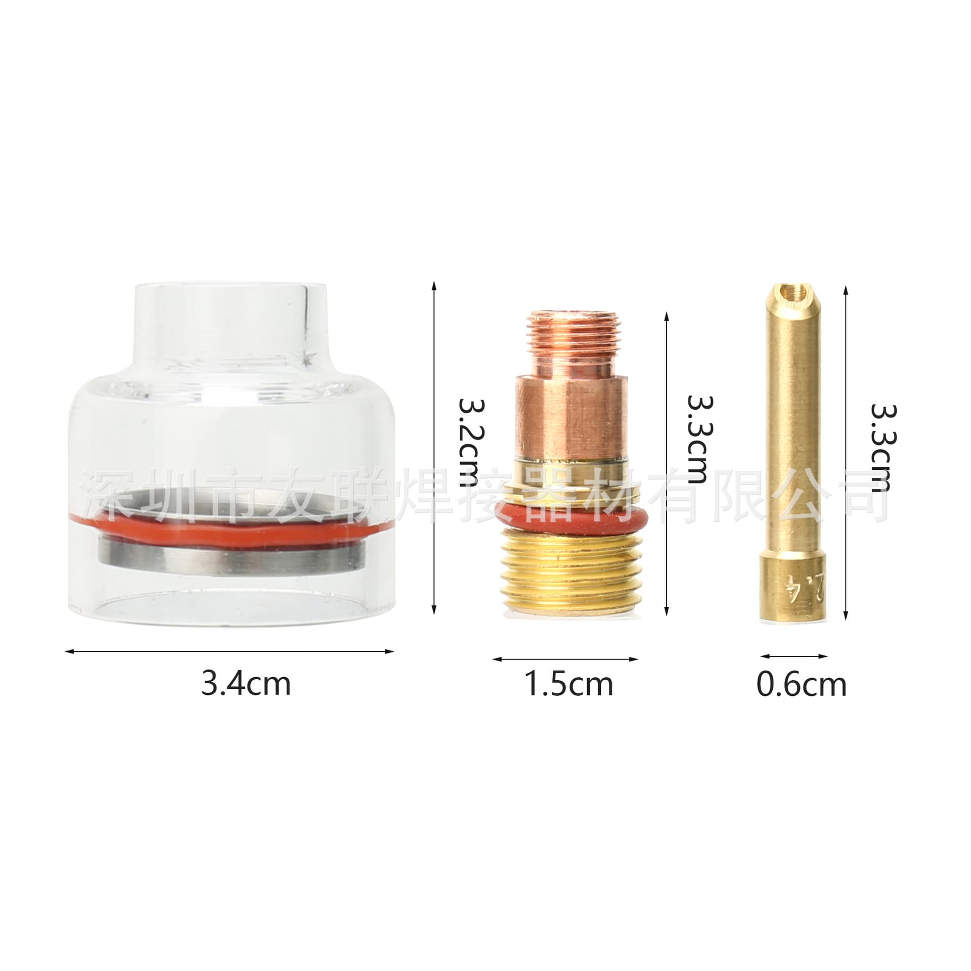 Cross-border supply, TIG welding glass nozzle set, glass protective nozzle torch ceramic nozzle blow cup LARGE KIT