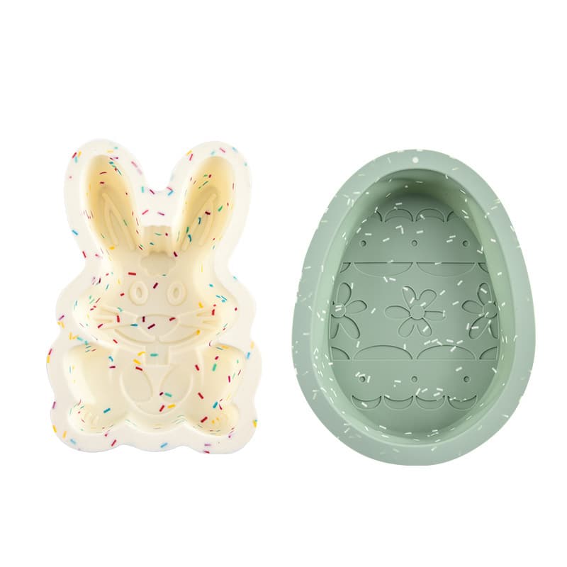 New Easter Egg Bunny Baking Cake Mold Household DIY Baking Tool Silicone Cake Mold Wholesale