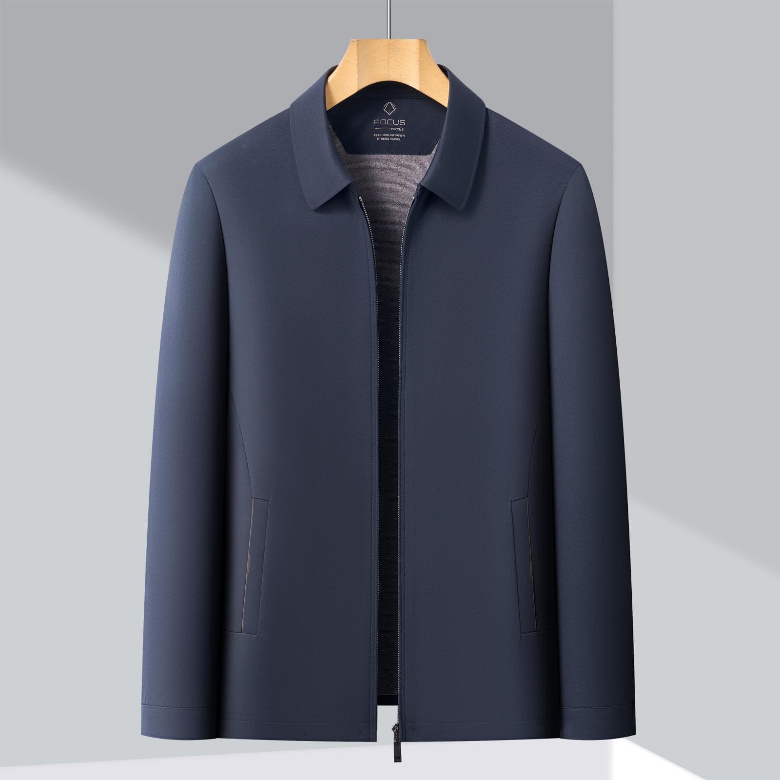High-end Middle-aged Executive Business Men's Mulberry Silk Jacket Casual Large Size Thin Lapel Coat