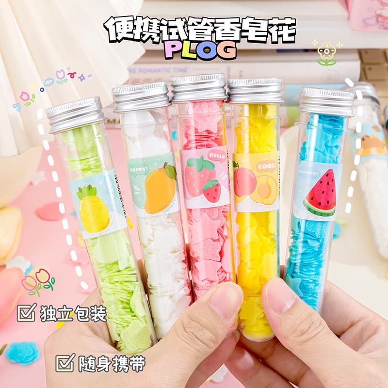 Creative Fruit Soap Flower Student Outdoor Travel Portable Soap Sheets High Appearance Disposable Hand Washing Soap Paper