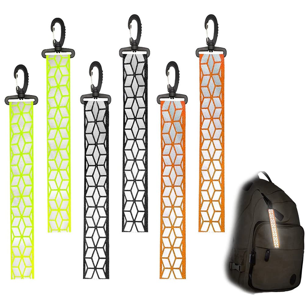 Backpack Bag Adult Child Dog Safety Reflective Keychain Reflective Pendant Colorful Webbing Reflective Decorative Accessory