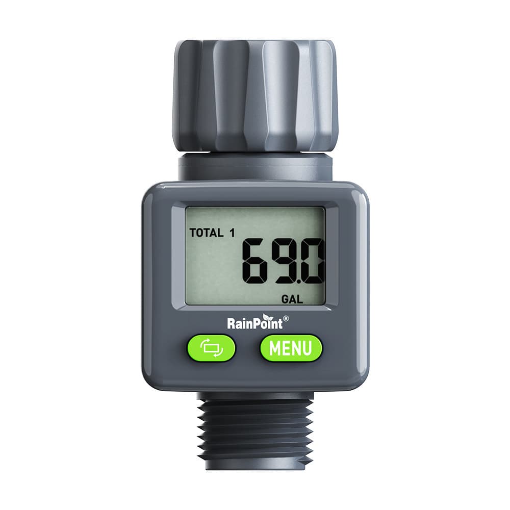 High-Precision Flow Meters That Can Be Used in Both Forward and Reverse Flow Directions to Monitor Total Water Volume and Monitor Garden and Landscaping Applications with Flip Display