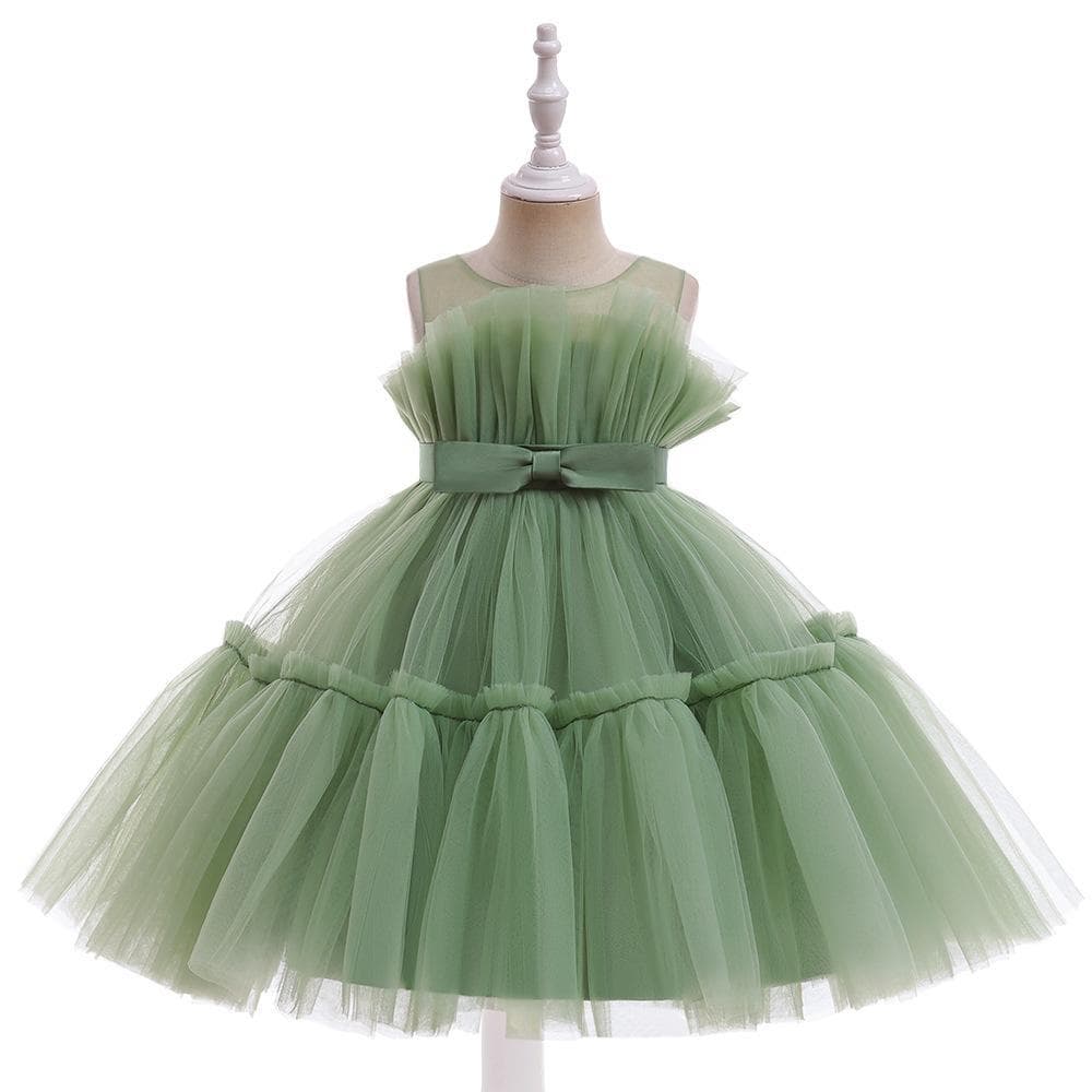 Princess Dress Children's Ceremony Lace Wedding Dress Piano Performance Dress Flower Girl Dress European And American Style