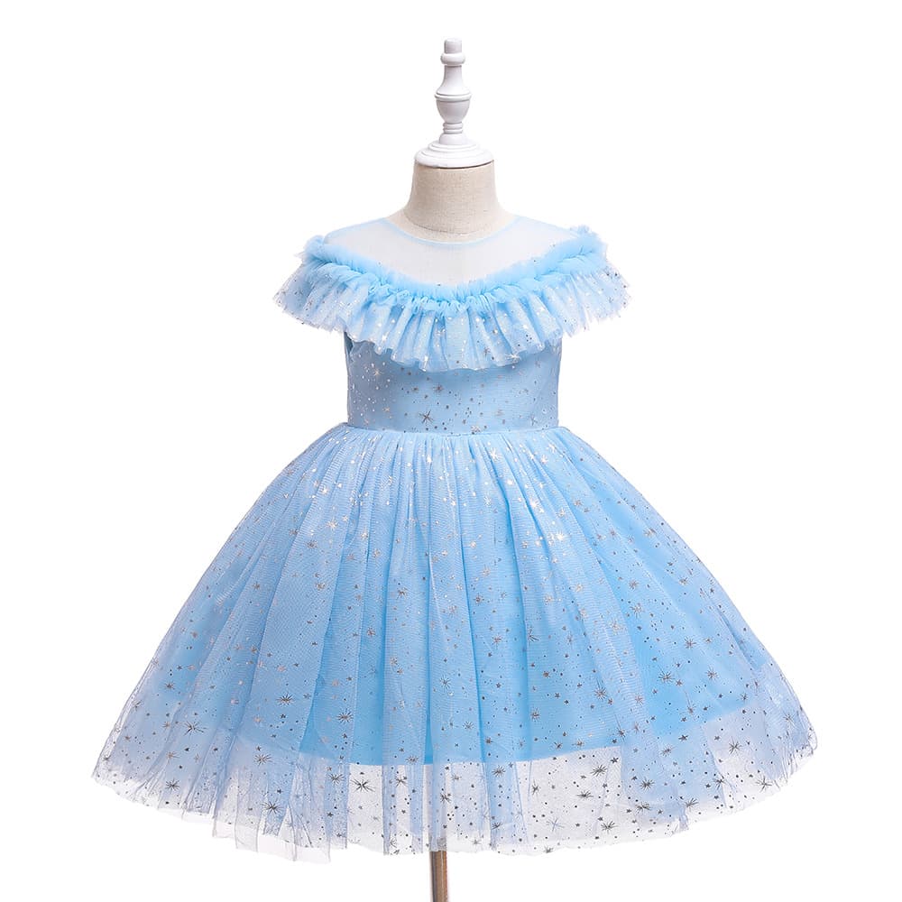 Children's Fashion Princess Dress Summer Girls Dress Cross-Border Dress Little Girl Elegant Puffy Wedding Dress
