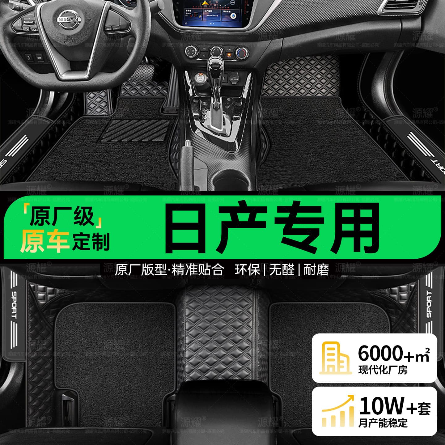 Nissan Custom-Made Full-Coverage Car Floor Mats for Sylphy, Teana, Tiida, Qashqai, X-Trail, Lannia, Pathfinder